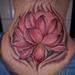 Tattoos - Pink Lotus on Back of Neck - 58103